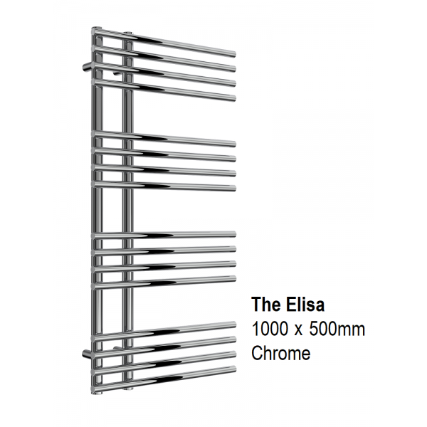 Elisa Towel Rail 1000 x 500, Black Elisa Towel Rail 1000 x 500, Black
