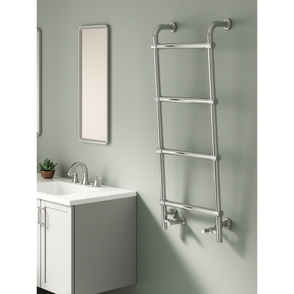 Eltham Towel Rail 1200 x 500, Chrome