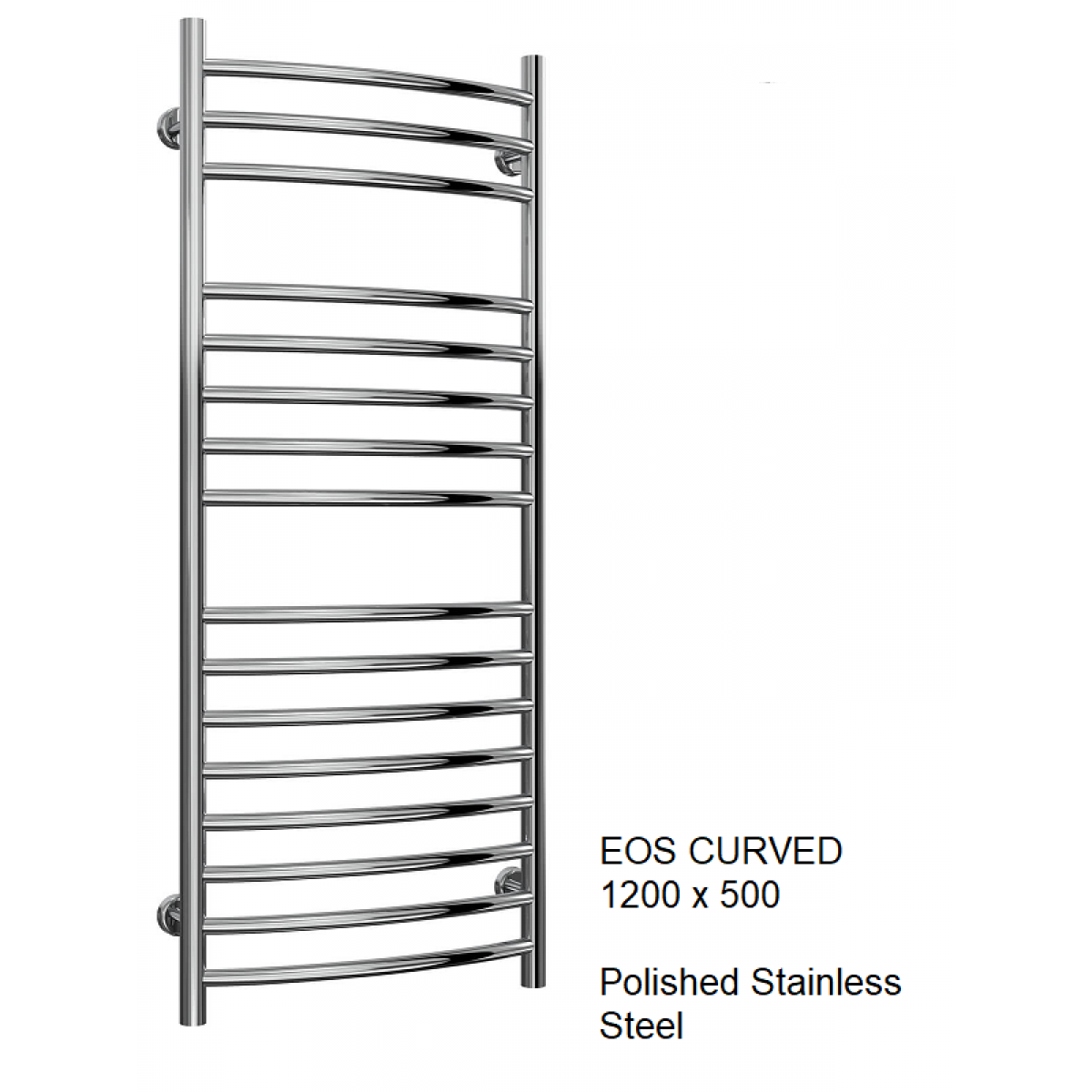 Eos Stainless Steel Towel Rail - 1200 x 500
