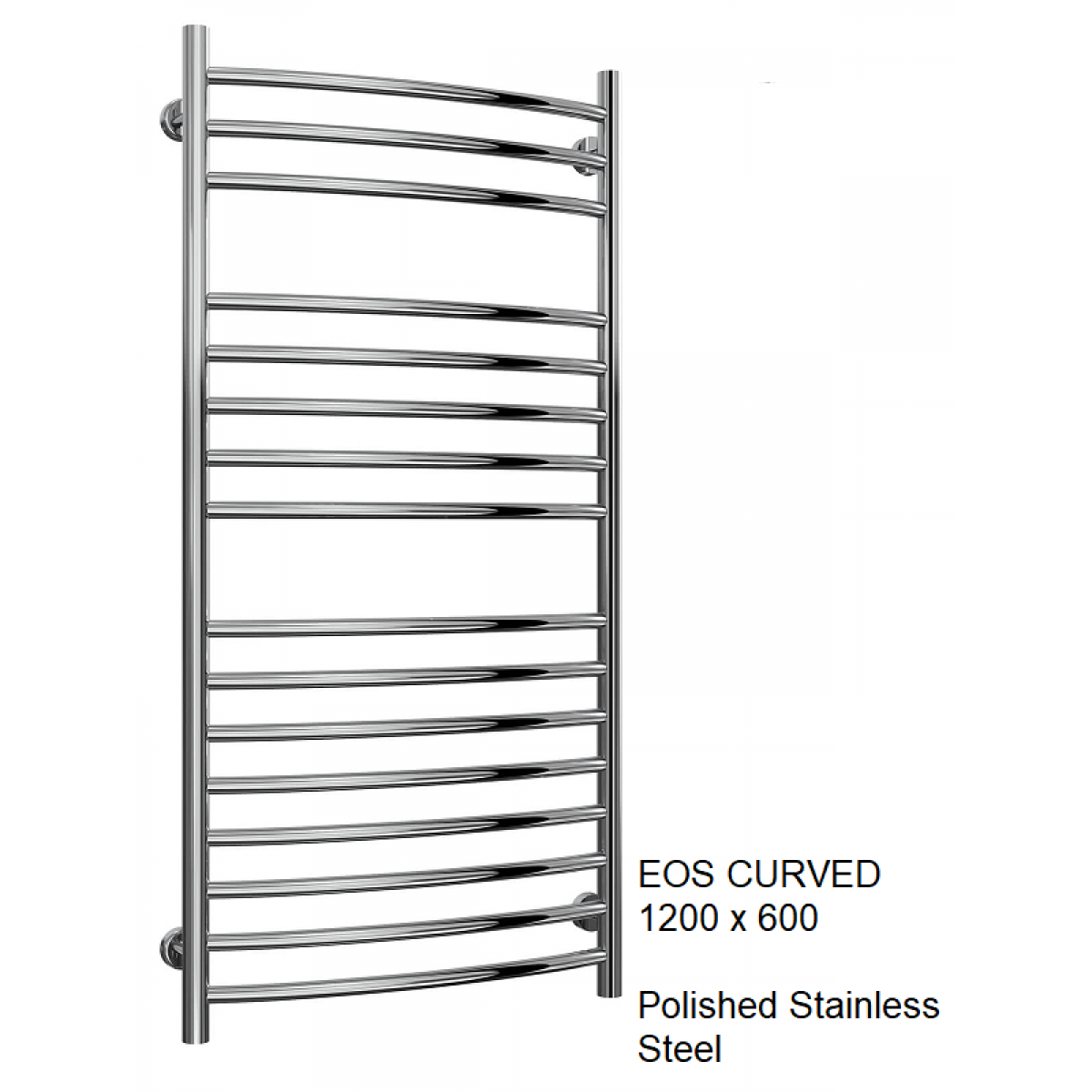 Eos Stainless Steel Towel Rail - 1200 x 600
