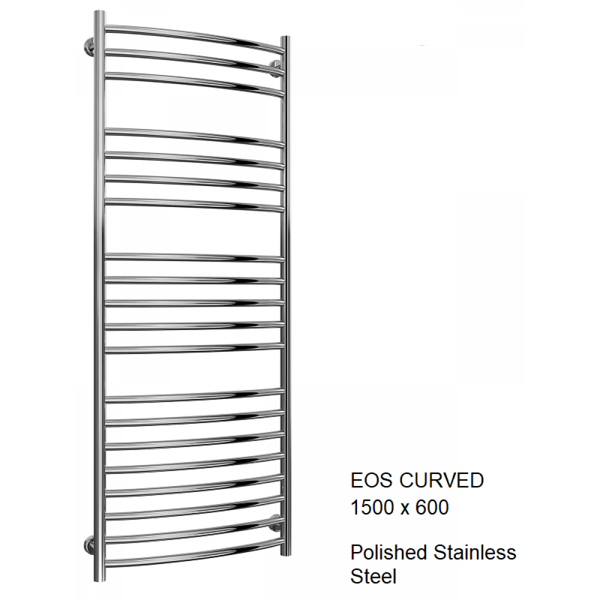 Eos Stainless Steel Towel Rail - 1500 x 600