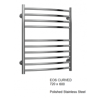 Reina Eos Stainless Steel Towel Rail - 720 x 600