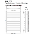 Eos Stainless Steel Towel Rail - 1200 x 500
