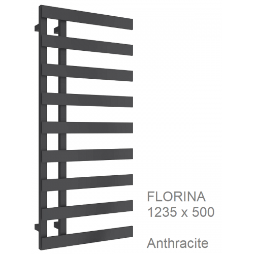 Reina Florina Anthracite Towel Rail 1235mm x 500mm - The Florina