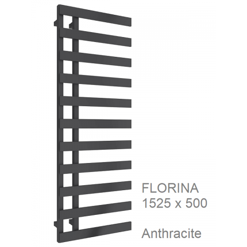 Reina Florina Anthracite Towel Rail 1525mm x 500mm - The Florina