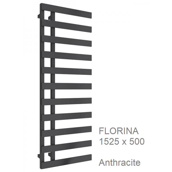 Reina Florina Anthracite Towel Rail 1525mm x 500mm