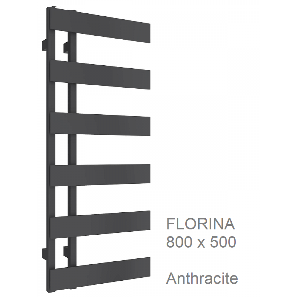 Reina Florina Anthracite Towel Rail 800mm x 500mm