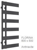 Reina Florina Anthracite Towel Rail 800mm x 500mm