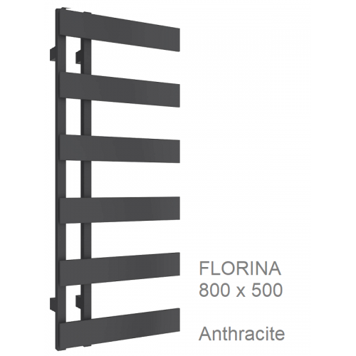 Reina Florina Anthracite Towel Rail 800mm x 500mm - The Florina