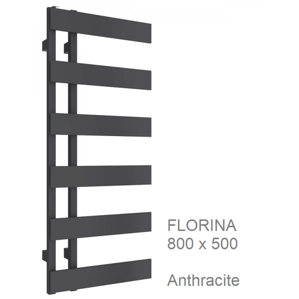 Reina Florina Anthracite Towel Rail 800mm x 500mm Reina Florina Anthracite Towel Rail 800mm x 500mm