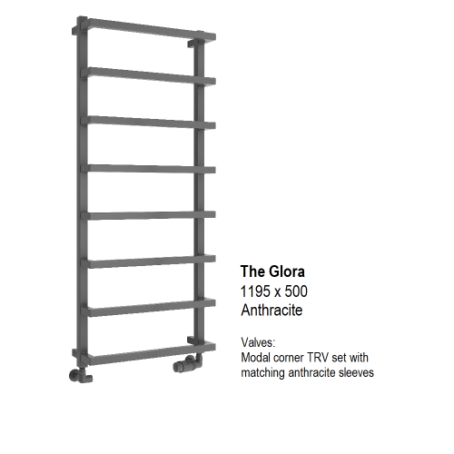 Reina Glora Anthracite, 1195 x 500mm - The Glora