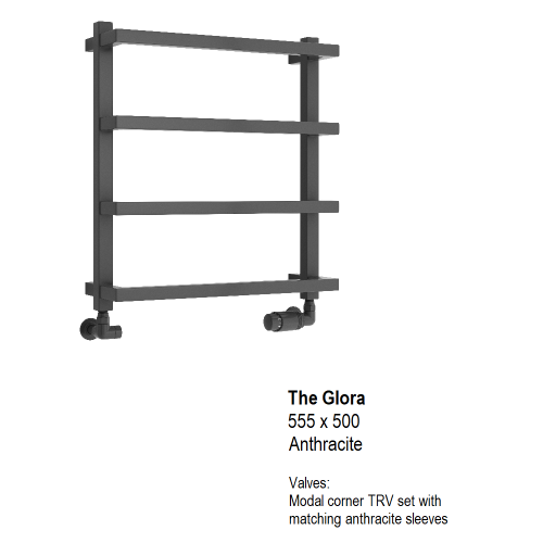 Reina Glora Anthracite, 555 x 500mm - The Glora