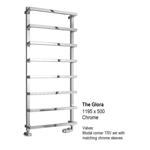 Reina Glora Chrome, 1195 x 500mm - The Glora