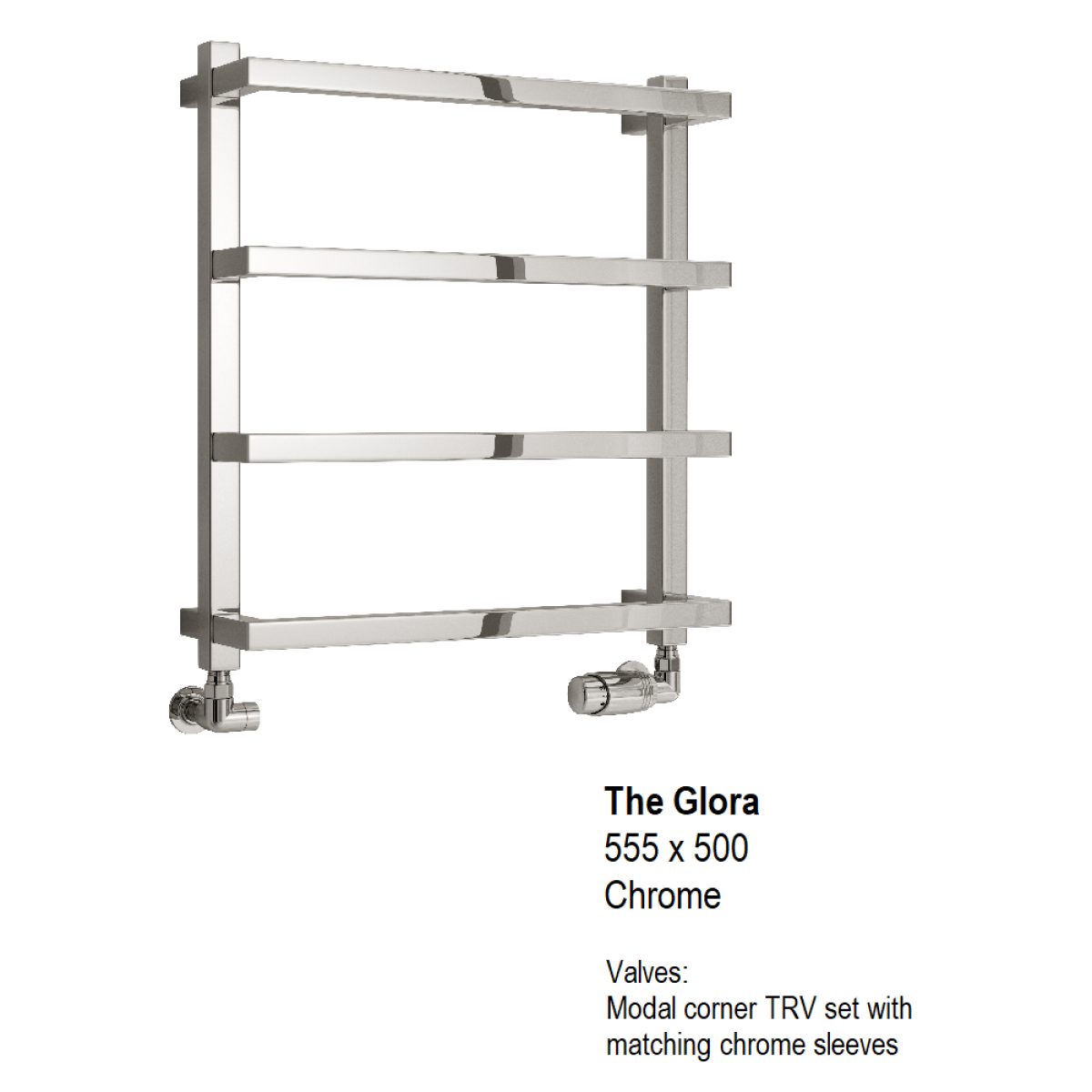 Reina Glora Chrome, 555 x 500mm