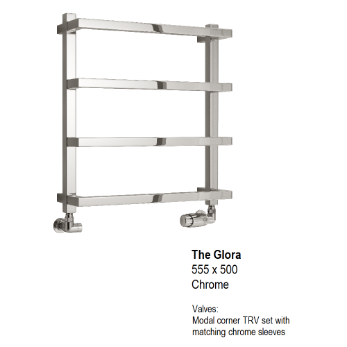 Reina Glora Chrome, 555 x 500mm - The Glora