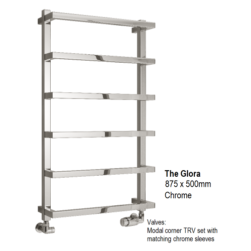 Reina Glora Chrome, 875 x 500mm - The Glora