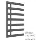 Reina Grace Towel Rail in Anthracite & White - 780 x 500mm