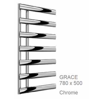 Reina Grace Towel Rail in Chrome - 780 x 500mm