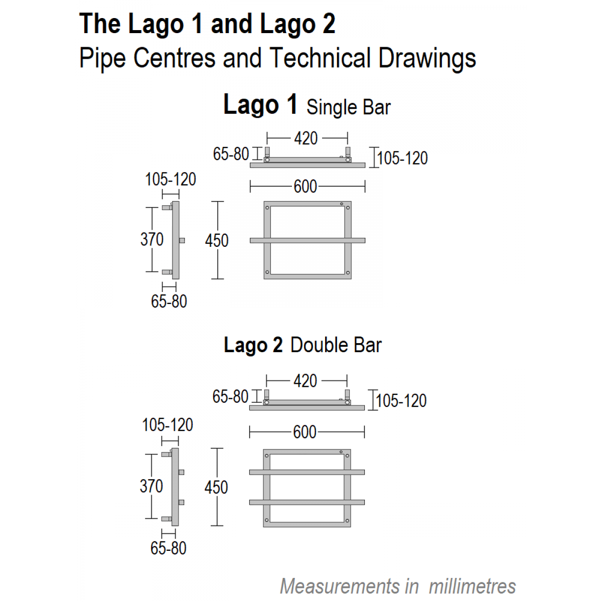 Lago 1 450 x 600, Chrome