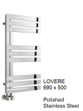 Reina Lovere Stainless Steel Towel Rail - 690 x 500