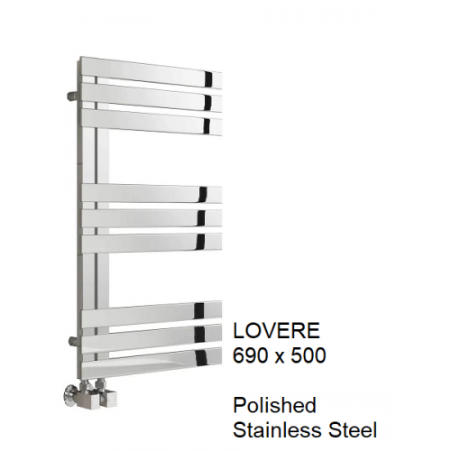 Lovere Stainless Steel Towel Rail 690 x 500 - The Lovere