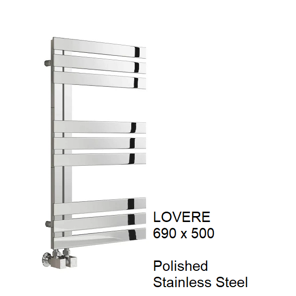 Lovere Stainless Steel Towel Rail 690 x 500 Lovere Stainless Steel Towel Rail 690 x 500
