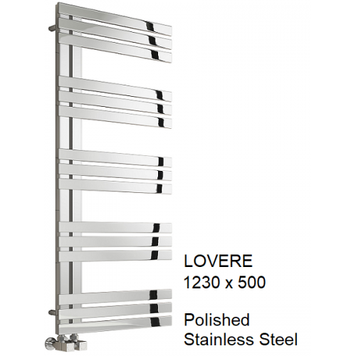 Lovere Stainless Steel Towel Rail 1230 x 500 - The Lovere
