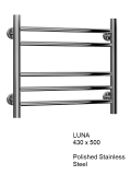 Reina Luna Flat Stainless Steel Towel Rail 430 x 500