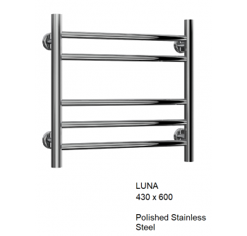 Reina Luna Flat Stainless Steel Towel Rail 430 x 600