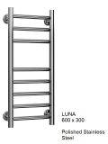 Reina Luna Flat Stainless Steel Towel Rail 600 x 300