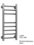 Reina Luna Flat Stainless Steel Towel Rail 720 x 350