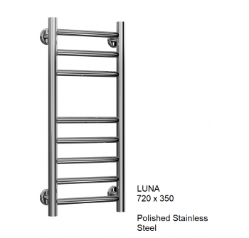 Reina Luna Flat Stainless Steel Towel Rail 720 x 350