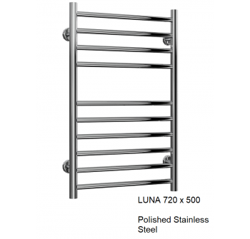 Reina Luna Flat Stainless Steel Towel Rail 720 x 500