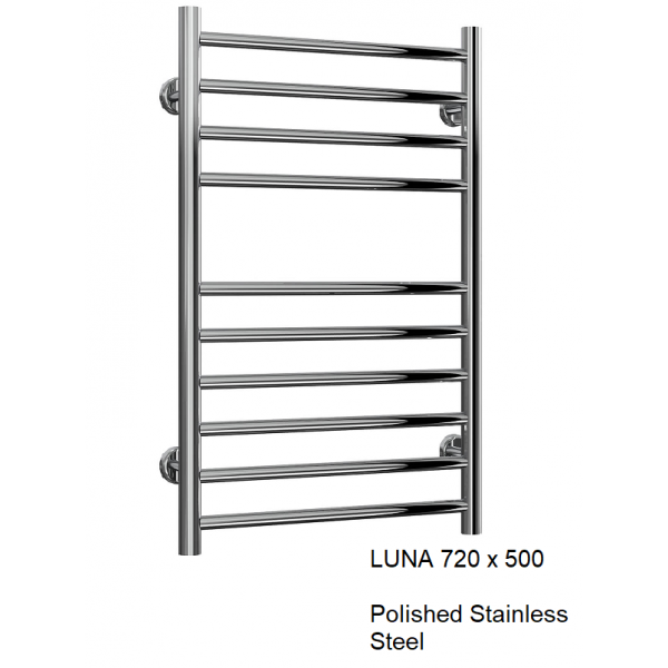 Reina Luna Flat Stainless Steel Towel Rail 720 x 500