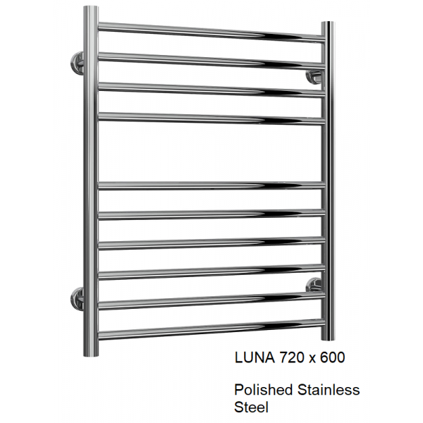 Reina Luna Flat Stainless Steel Towel Rail 720 x 600 Reina Luna Flat Stainless Steel Towel Rail 720 x 600
