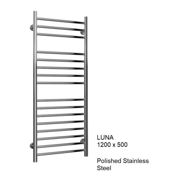 Reina Luna Flat Stainless Steel Towel Rail 1200 x 500 Reina Luna Flat Stainless Steel Towel Rail 1200 x 500
