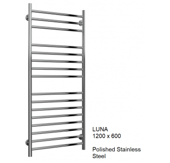 Reina Luna Flat Stainless Steel Towel Rail 1200 x 600