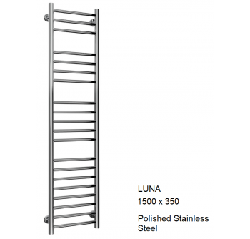 Reina Luna Flat Stainless Steel Towel Rail 1500 x 350