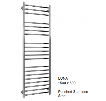 Reina Luna Flat Stainless Steel Towel Rail 1500 x 500