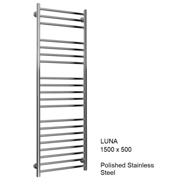 Reina Luna Flat Stainless Steel Towel Rail 1500 x 500 Reina Luna Flat Stainless Steel Towel Rail 1500 x 500