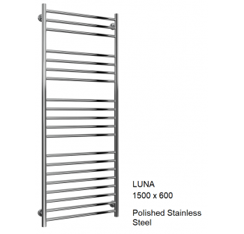 Reina Luna Flat Stainless Steel Towel Rail 1500 x 600