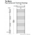 Marco Towel Rail 1100 x 500, Chrome Marco Towel Rail 1100 x 500, Chrome
