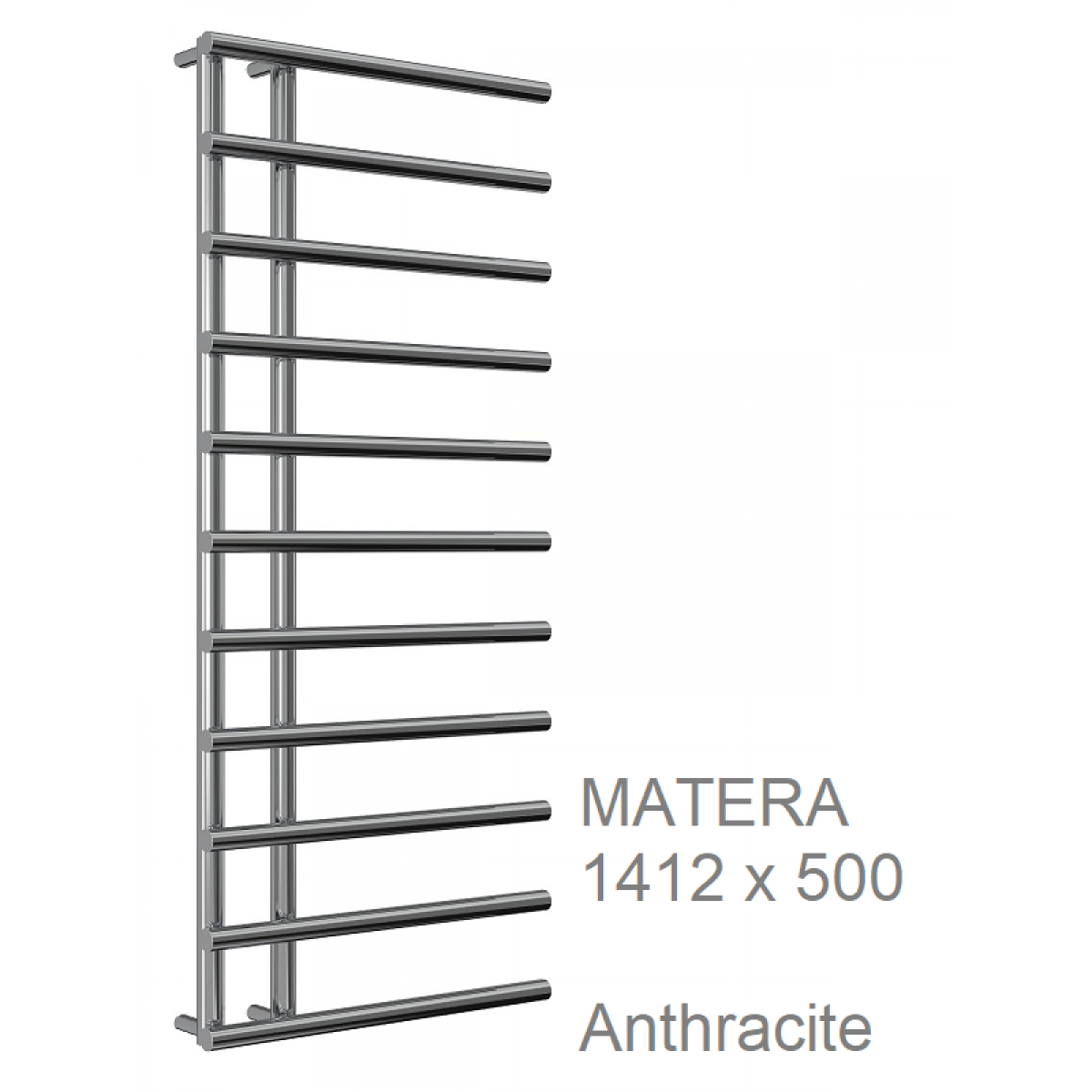Matera Towel Rail 998 x 500, Chrome