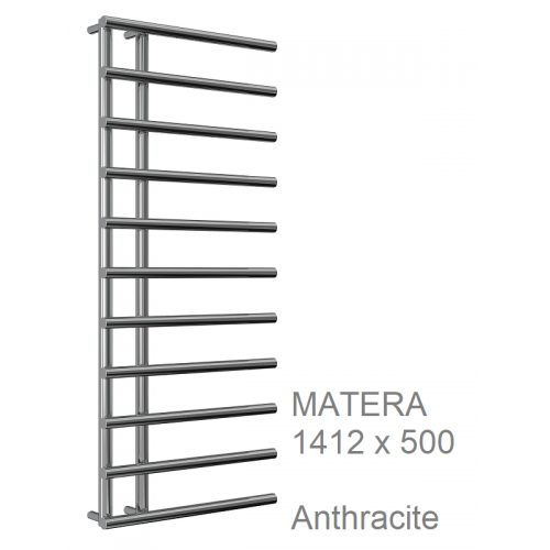Matera  Towel Rail 1412 x 500, Chrome - The Matera - Anthracite & Chrome