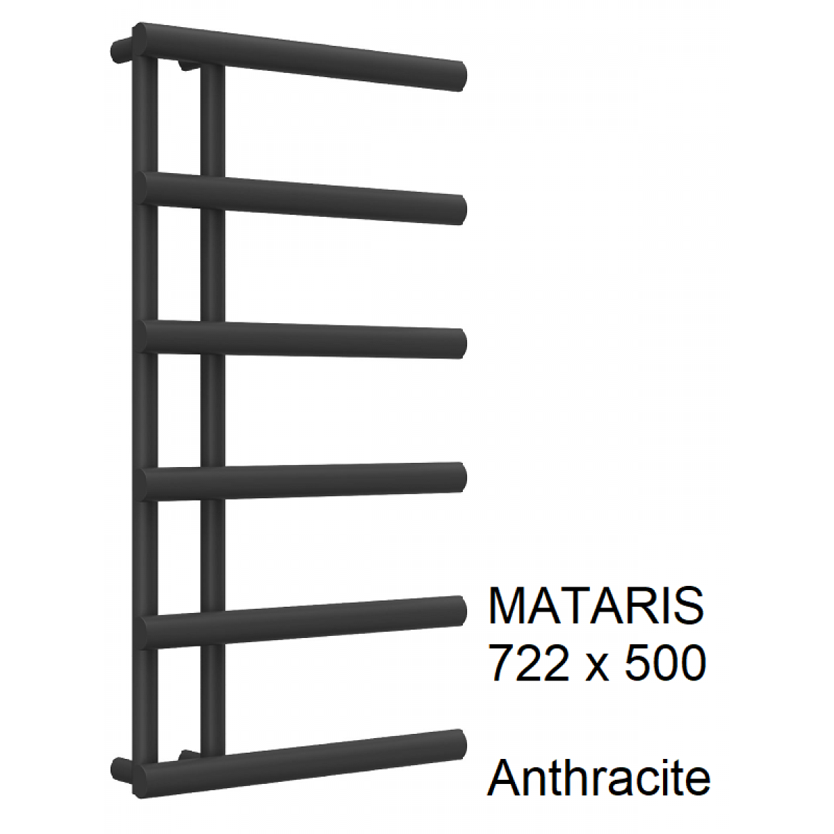 Matera  Towel Rail 998 x 500, Anthracite