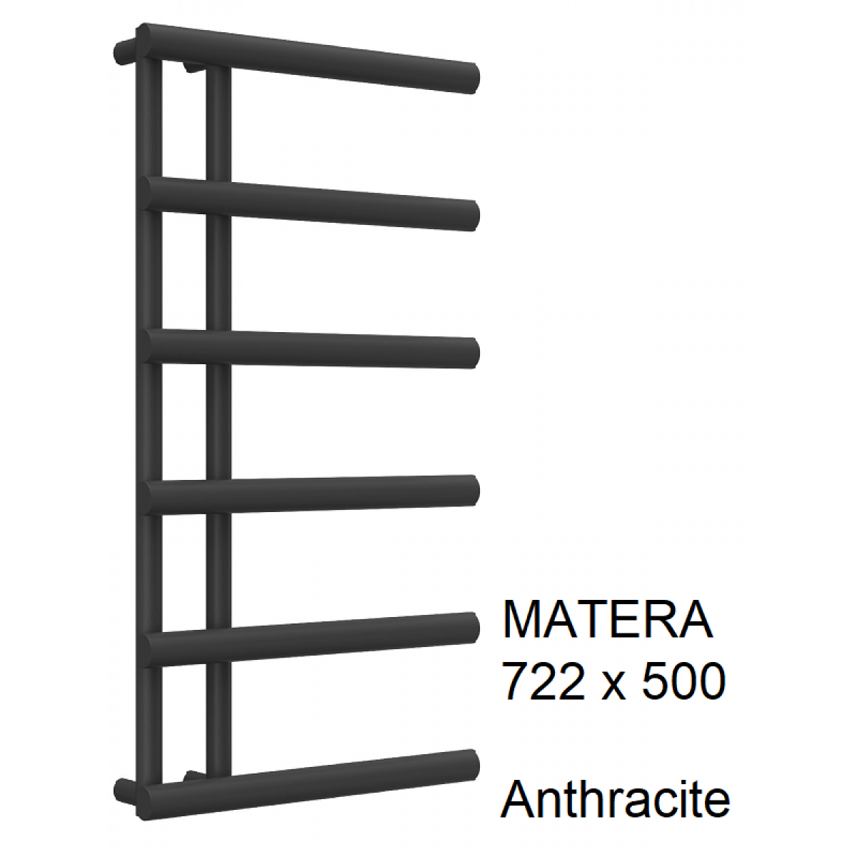 Matera  Towel Rail 772 x 500, Anthracite