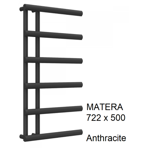 Matera  Towel Rail 772 x 500, Anthracite - The Matera - Anthracite & Chrome