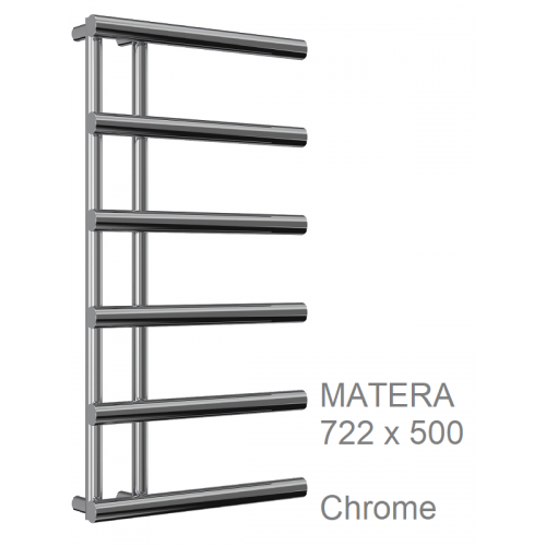 Matera Towel Rail 772 x 500, Chrome - The Matera - Anthracite & Chrome
