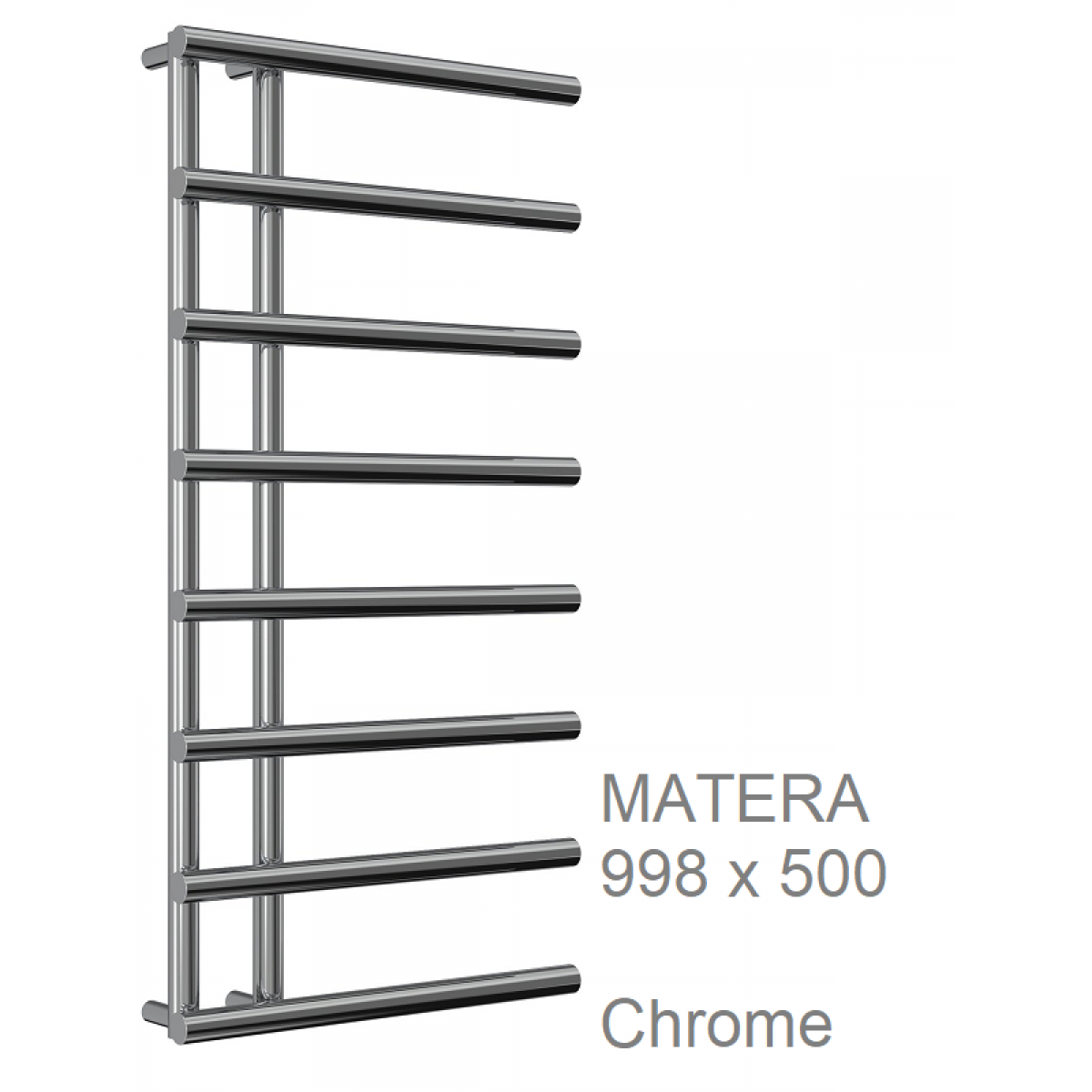 Matera Towel Rail 998 x 500, Chrome