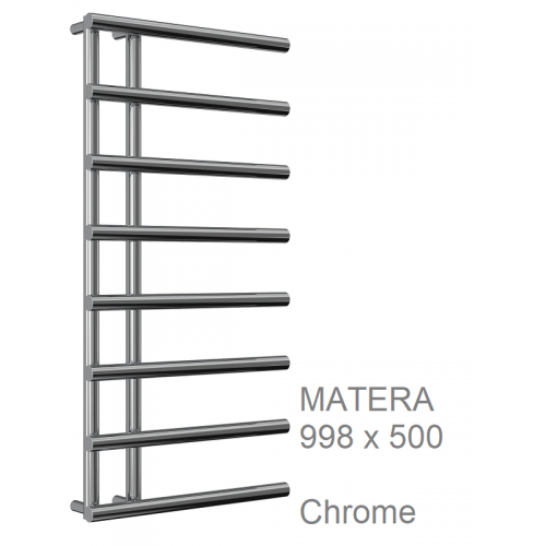 Matera Towel Rail 998 x 500, Chrome - The Matera - Anthracite & Chrome